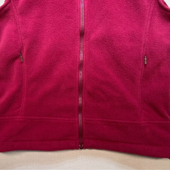 Columbia Women Interchange Fleece Vest Jacket Medium Fuchsia Red - Picture 5 of 10